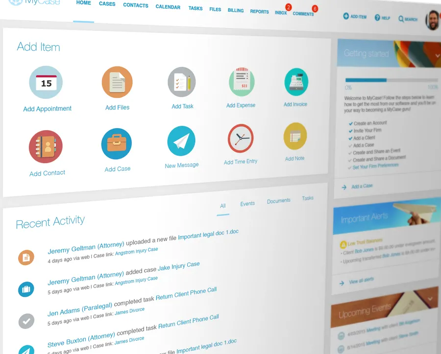 MyCase visual redesign