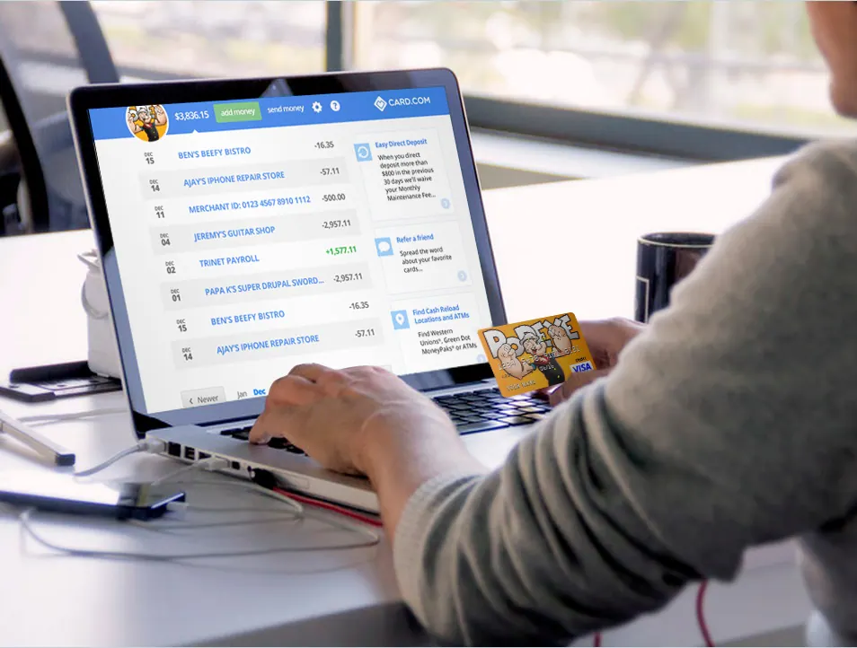 CARD.com cardholder portal
